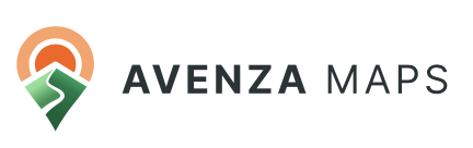 Logo Avanza Maps als pointer en met tekst met naam